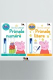 Cumpara ieftin Pachet Exersează cu Peppa Pig. Scrie și șterge! ( Primele numere, Primele litere) - Neville Astley și Mark Baker, Vlad Si Cartea Cu Genius
