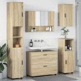 Cumpara ieftin Set de mobilier pentru baie 5 buc. Stejar Sonoma