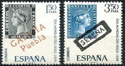 C871 - Spania 1968 - Timbru/timbru 2v.neuzat,perfecta stare foto