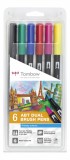 Set Tombow Creativ ABT Dual Brush Pen 6 culori