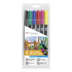 Set Tombow Creativ ABT Dual Brush Pen 6 culori