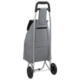 vidaXL Cărucior de cumpărături cu roți, gri, 35 L
