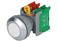 Comutator acționat prin apăsare 30mm 1 NC NO
