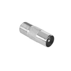 Adaptor coaxial tata la F mama din metal Goobay