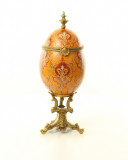 Bomboniera mare ou din portelan cu o libelula din bronz NN-61, Decorative