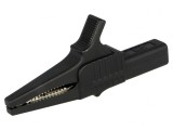 Bornă crocodil neagră 32A 1kVDC 20mm