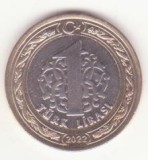 Turcia 1 lira 2022 UNC - KM# 1244, Sch&ouml;n# 808, Europa