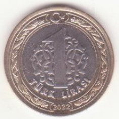 Turcia 1 lira 2022 UNC - KM# 1244, Schön# 808