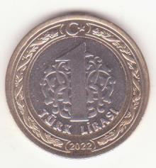 Turcia 1 lira 2022 UNC - KM# 1244, Sch&ouml;n# 808