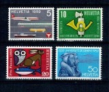 Elvetia 1959 - Aniversari, evenimente, transport, serie neuzata