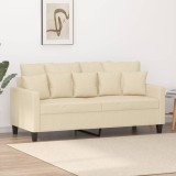 Gossi canapea cu 2 locuri, crem, 140 cm, material textil