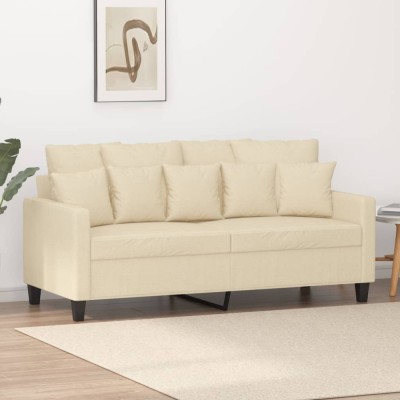 Gossi canapea cu 2 locuri, crem, 140 cm, material textil foto