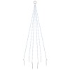 Brad de Craciun pe catarg, 108 LED-uri, alb rece, 180 cm