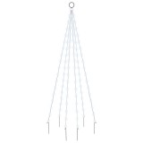 Cumpara ieftin Brad de Craciun pe catarg, 108 LED-uri, alb rece, 180 cm