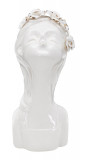 Cumpara ieftin Vaza Young Lady Roses, Mauro Ferretti, 10x14x26 cm, portelan, alb/auriu