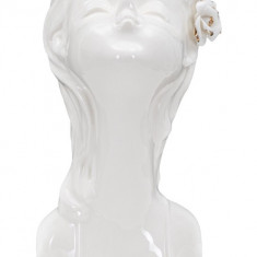 Vaza Young Lady Roses, Mauro Ferretti, 10x14x26 cm, portelan, alb/auriu