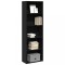 Gossi biblioteca, negru, 60x30x189 cm, lemn prelucrat