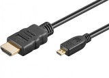 Cablu micro HDMI-D la HDMI v1.4 T-T 3m Negru, kphdmad3, Oem