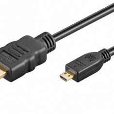 Cablu micro HDMI-D la HDMI Full HD T-T 1m Negru, KPHDMAD1