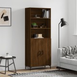 VidaXL Dulap &icirc;nalt, stejar maro, 69,5x34x180 cm, lemn compozit