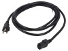 Cablu de Alimentare 3x16AWG IEC C15 la NEMA 5-15 2.3m Negru