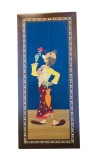 PLACA DIN LEMN REALIZATĂ FOLOSIND UN DESIGN TRADIȚIONAL DE MARQUETERIE,CLOVN