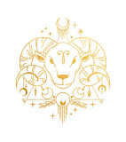 Cumpara ieftin Sticker decorativ Zodiac, Auriu, 62 cm, 5480ST, Oem