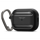 Husa Spigen Rugged Armor pentru Apple AirPods Pro 1/2 Negru Mat