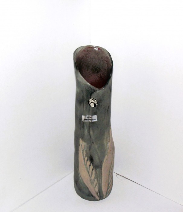 Art-Studio: Vază mare, ceramică emailată, relief, hand made 100% - UNICAT - Ruscha Art, Rheinbach Germania