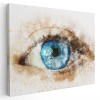 Tablou canvas ochi detaliu acuarela albastru, maro, negru 1179 Tablou canvas pe panza CU RAMA 30x40 cm