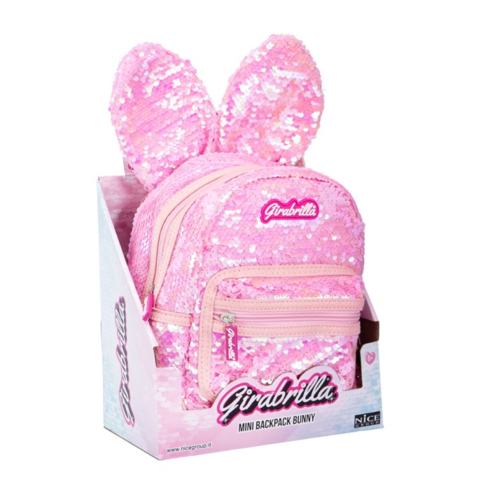 Ghiozdan Girabrilla Bunny , model Iepuras cu paiete reversibile