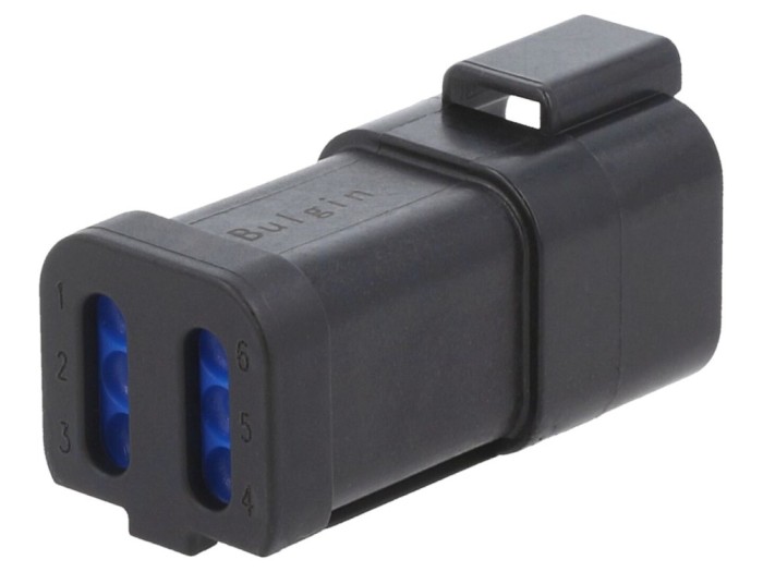 Conector cablu-cablu tată 6 pini IP68