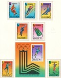Mongolia 1980 Mi 1271/77 + bl 61 MNH - Jocurile Olimpice de iarna, Lake Placid, Nestampilat