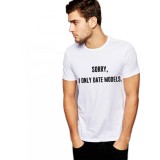 Tricou alb barbati - Sorry, i only date models - L