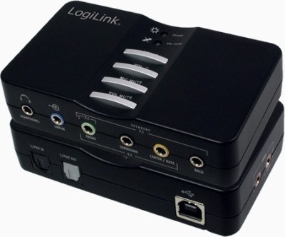 PLACA de SUNET Logilink, extern, 7.1, interfata USB 2.0, conectori 3.5 mm jack x 5, S/PDIF, &amp;quot;UA0099&amp;quot; (timbru verde 0.18 lei) foto