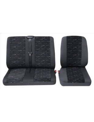Set Huse Scaun Universale Fata/Spate Autoutilitare Petex Negru 1+2 foto
