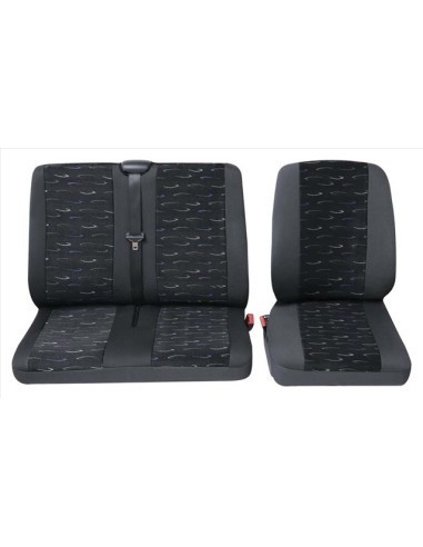 Set Huse Scaun Universale Fata/Spate Autoutilitare Petex Negru 1+2