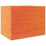 Cumpara ieftin Jardiniera gradina, maro ceruit, 90x60x68,5 cm, lemn masiv pin
