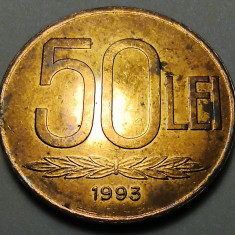 Moneda 50 lei 1993, patina deosebita