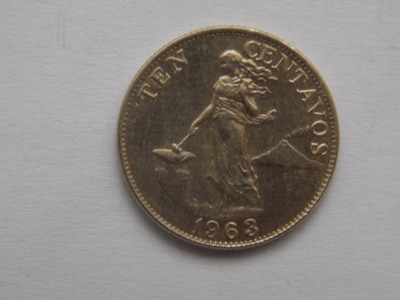 10 CENTAVOS 1963 FILIPINE foto
