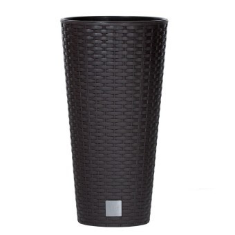 Ghiveci inalt Strend Pro Mocca DRTUS250, 15.5L, culoare maro, imitatie rattan foto