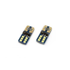 Set becuri auto cu LED CANBUS UltraBright compatibil T10e W5W 12 SMD Alb 12/24V, destinat competitiilor auto sau off-road