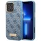Husa pentru iPhone 16 Pro - Guess Hardcase 4G Logo Plate MagSafe (GUHMP16LU4GPRB) - Blue