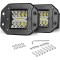 Set 2 Proiectoare auto LED 48W, 14LED 3 randuri 12 24V, aluminiu