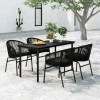 Gossi set de servit masa pentru gradina, 5 piese, negru