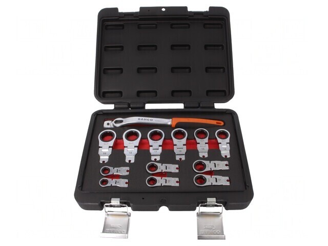 Set Chei Inelare cu Piedică 12 Bucăți și Clichet 3/8