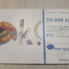 Cartela telefonica Romtelecom 1998, Talk!, 50.000 lei