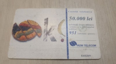 Cartela telefonica Romtelecom 1998, Talk!, 50.000 lei foto