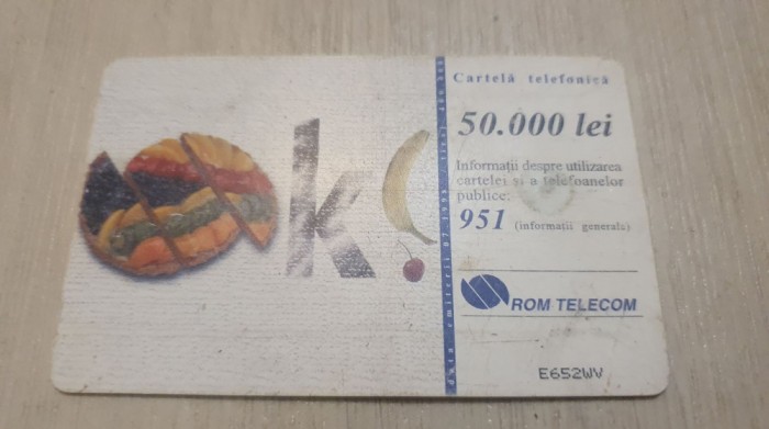 Cartela telefonica Romtelecom 1998, Talk!, 50.000 lei