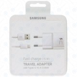 Samsung &Icirc;ncărcător rapid de călătorie 2000mAh incl. Cablu de date USB tip C alb (EU Bister) EP-TA20EWECGWW